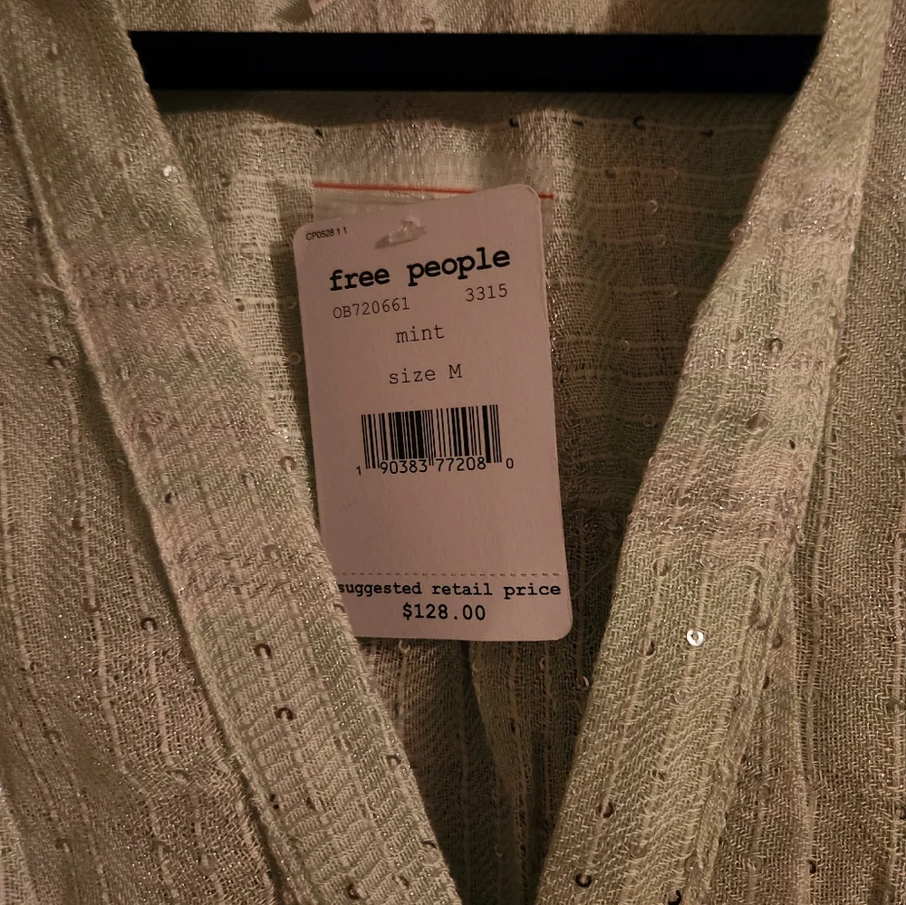 NWT M Free People Fearless Love Bell Sleeve Shirt - Picture 5 of 6